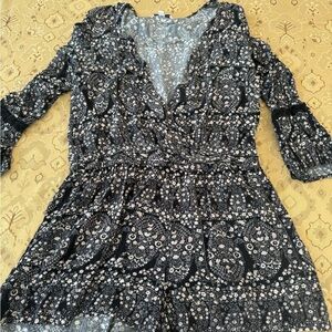 American Eagle Outfitters Black and White Floral Dress